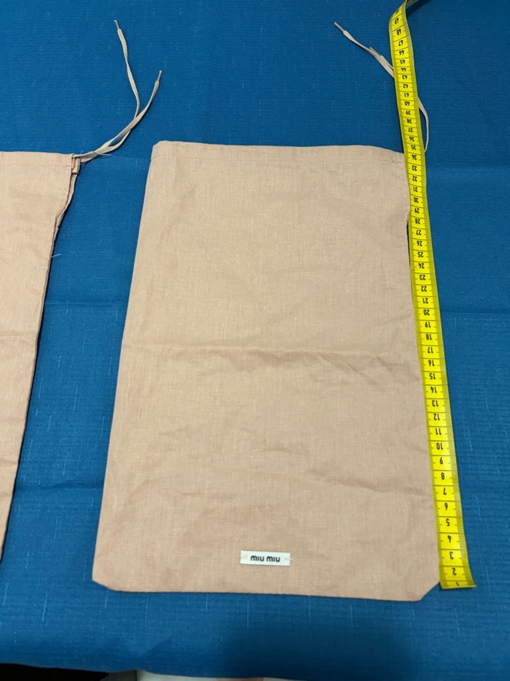 Miu Miu Beige Drawstring Dust Bag